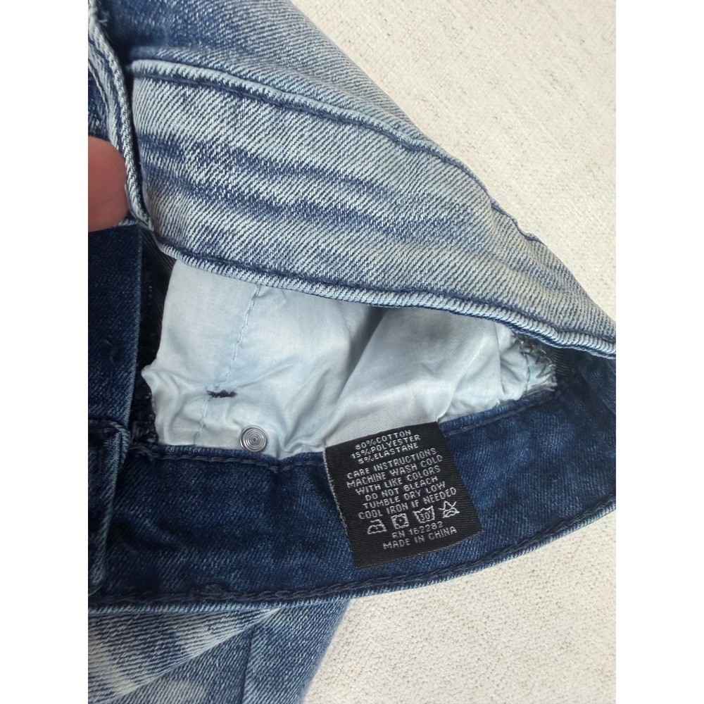 GSTR Raw Mens Blue Distressed Moto Biker Jeans Slim Fit Ribbed Stacked 30x30 - Picture 11 of 11